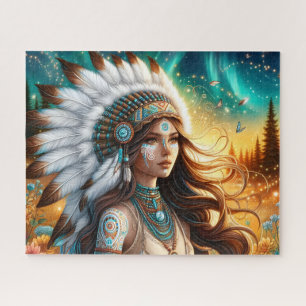 Schöne indianische spirituelle Frau