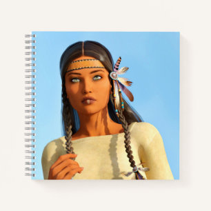 Schöne indigene Amerikanerin Notizbuch