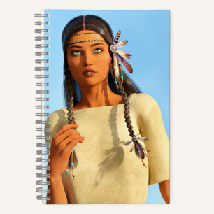 Schöne indigene Amerikanerin Notizbuch