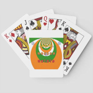 Schöne indische Nationalflaggen Farben Hakuna Mata Spielkarten