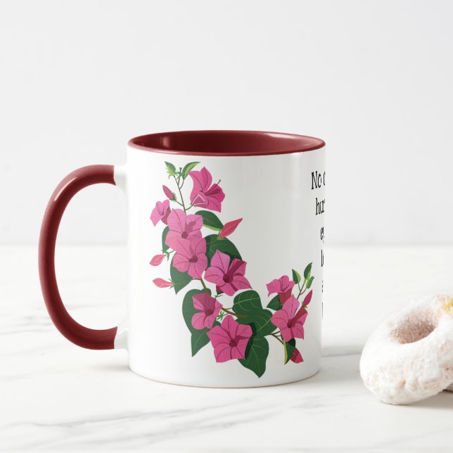 Schöne, individuelle Blumenzauberkunst Tasse (Mit Donut)
