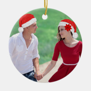 Schöne individuelle Foto-Weihnachts-Keramik-Orname Keramik Ornament