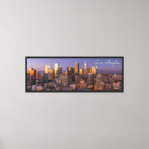 Schöne Innenstadt von Los Angeles bei Sunset, Pano Leinwanddruck