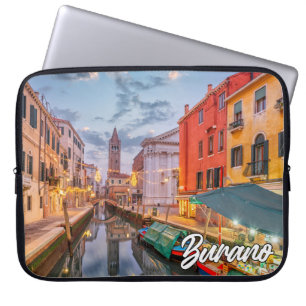 Schöne Insel Burano, Italien Laptopschutzhülle