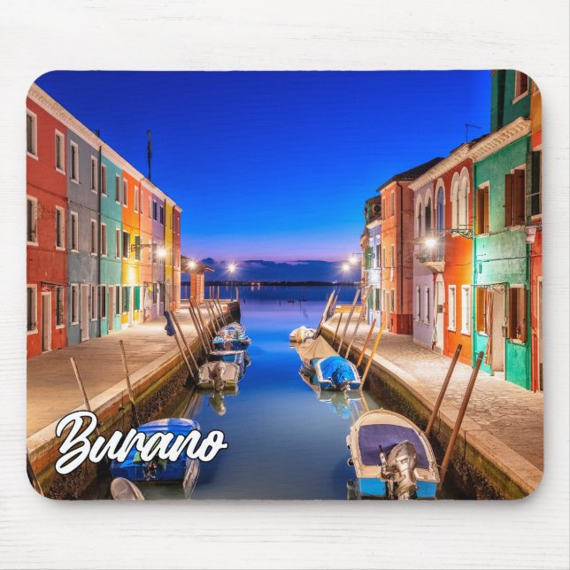 Schöne Insel Burano, Italien Mousepad (Vorne)