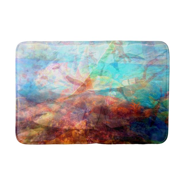 Schöne Inspirierend Unterwasserwelt Kunst Badematte (Vorderseite)