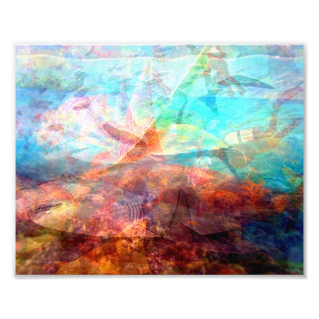 Schöne Inspirierend Unterwasserwelt Kunst Fotodruck (Vorne)