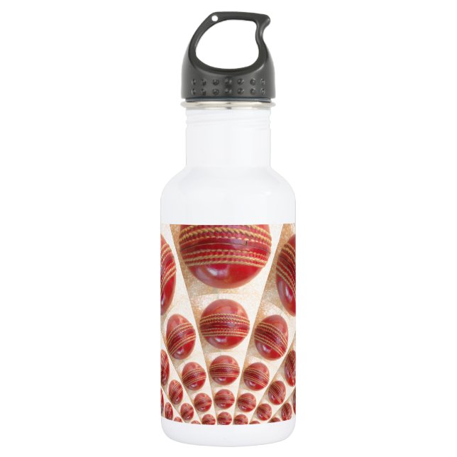 Schöne internationale Cricket Red Leather Ball Art Trinkflasche (Vorderseite)