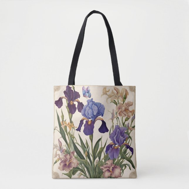 Schöne Iris Blume Blooms Tasche (Vorderseite)