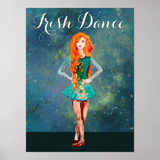 Schöne Irish Dancer Hard Shoe Dance Poster (Vorne)