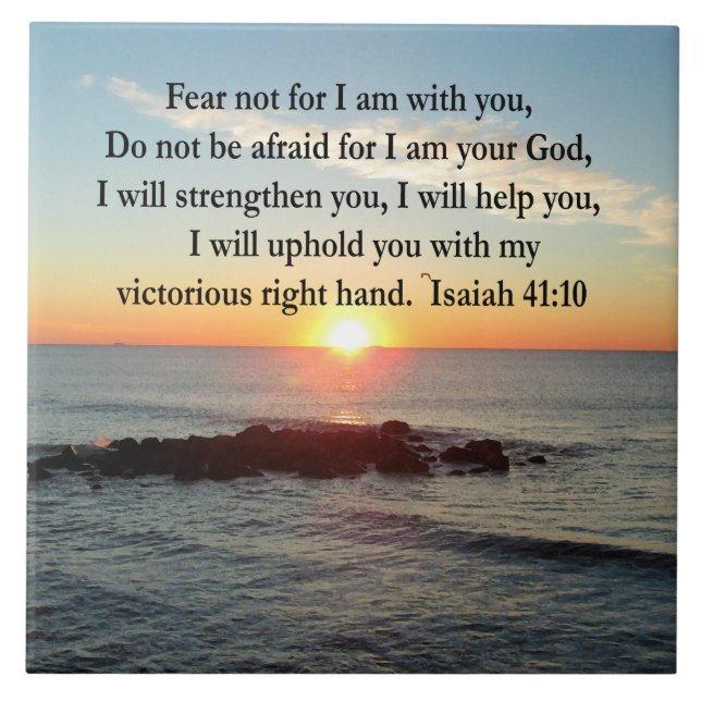SCHÖNE ISAIAH 41:10 SONNE FLIESE (Vorderseite)