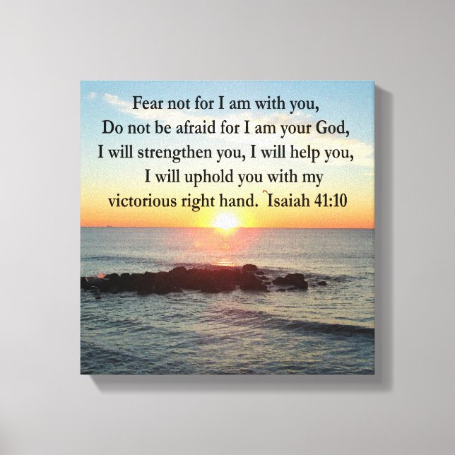 SCHÖNE ISAIAH 41:10 SONNE LEINWANDDRUCK (Vorderseite)