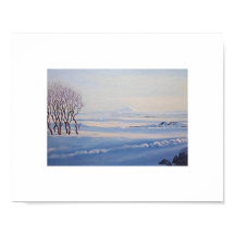 Schöne isländische Winterlandschaftsmalerei 