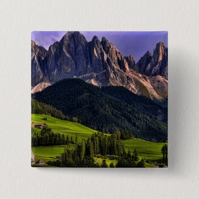 Schöne isolierte einsame Kirche St Maddalena Button (Vorderseite)