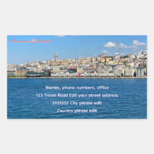 Schöne Istanbul-Touristengruppen-Etikettierung Rechteckiger Aufkleber