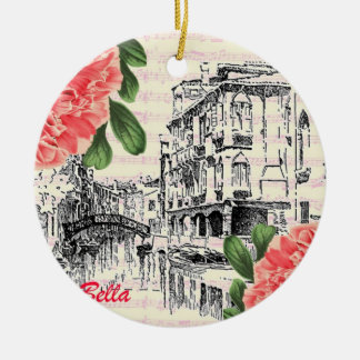 Schöne Italien-Pfingstrose Keramik Ornament