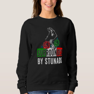 Schöne italienische Redewendungen umgeben von Stun Sweatshirt