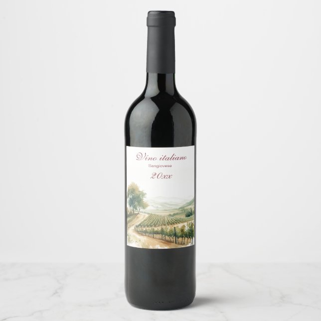 Schöne Italienische Weinroute Mendrisiotto Weinetikett (Vorderseite)