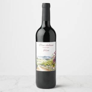 Schöne Italienische Weinroute Mendrisiotto Weinetikett