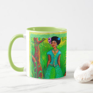 Schöne jamaikanische Frau Tasse