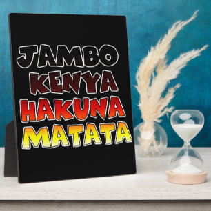 Schöne Jambo Kenia Hakuna Matata Liebenswerte Kuns Fotoplatte