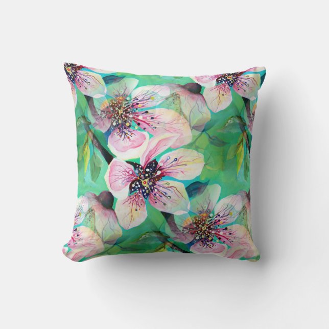 Schöne japanische Sakura Kirschbaum Blume Kissen (Vorderseite)