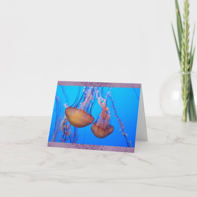 Schöne Jellyfish Blank Note Card Karte (Vorderseite)