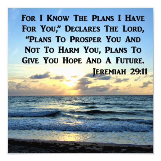 SCHÖNE JEREMIAH 29:11 BLAUE SKIES FOTODRUCK (Vorne)