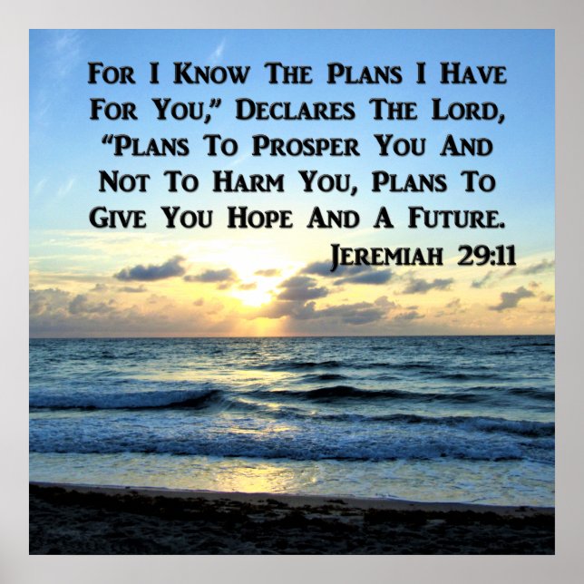 SCHÖNE JEREMIAH 29:11 BLAUE SKIES POSTER (Vorne)