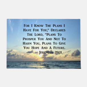 SCHÖNE JEREMIAH 29:11 SCRIPTURE VERSE FUßMATTE