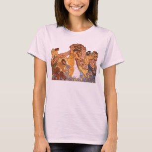Schöne Jugendstilfrauen mit Iren und Rose T-Shirt