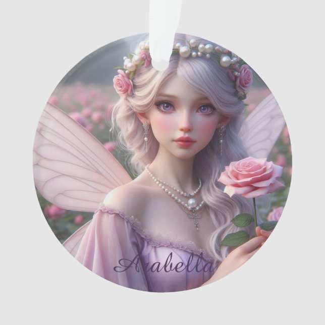 Schöne June Fairy in Rose Ornament (Vorderseite)
