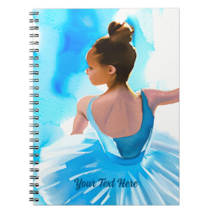 Schöne junge Ballerina in Blue Notizblock