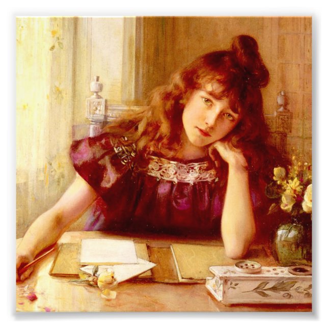 Schöne, junge Dame von Albert Lynch, Belle Epoque, Fotodruck (Vorne)