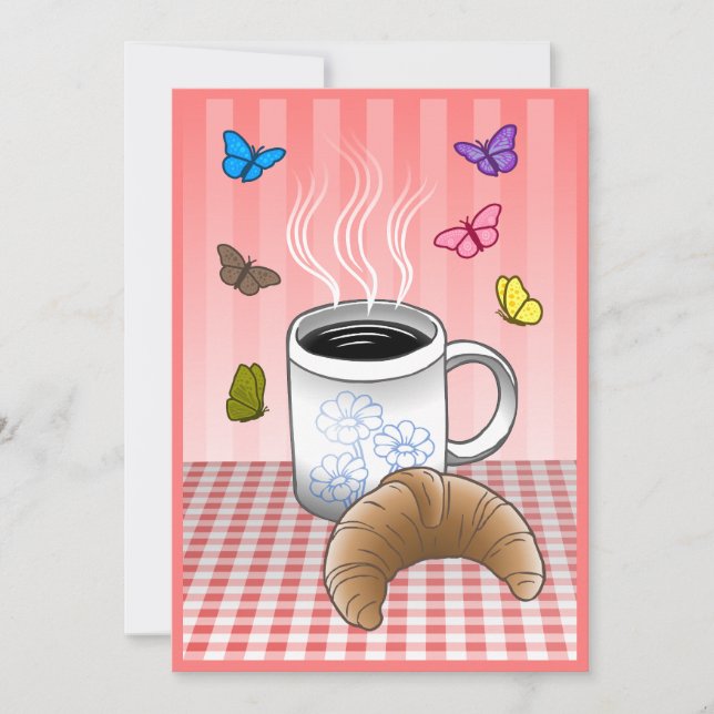 Schöne Kaffeezeit Karte (Vorderseite)