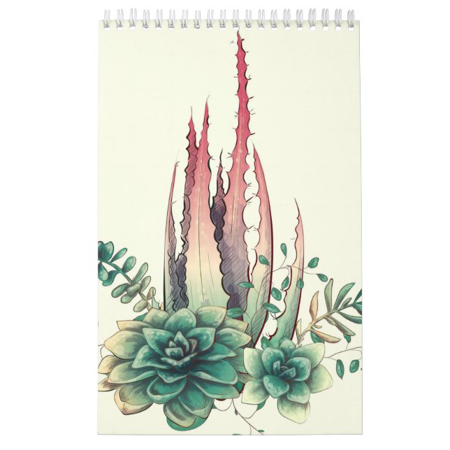 Schöne Kaktus Kalender (Titelbild)