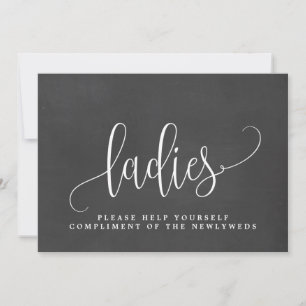 Schöne Kalligrafie - Schild für die Damen-Toilette Ankündigung