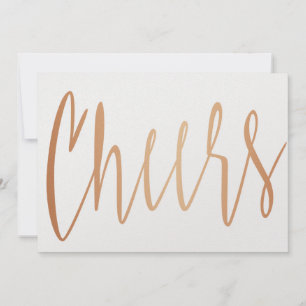Schöne Kalligraphie Gold Rose "Cheers"