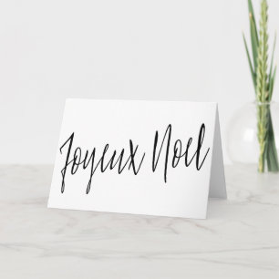 Schöne Kalligraphie "Joyeux Weihnachten" Feiertagskarte