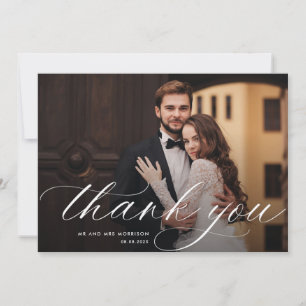 schöne kalligraphische Hochzeit danke Ihnen Fotoka