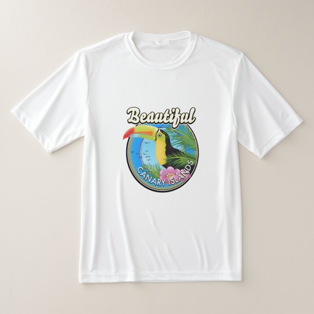 Schöne Kanarische Inseln Vintages Logo T-Shirt (Ablage )