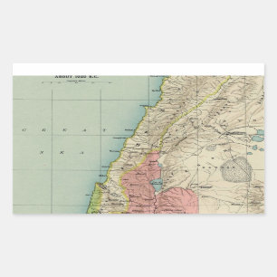 Schöne Karte von Israel Rechteckiger Aufkleber