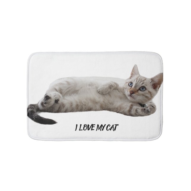 Schöne Katze Design Badematte (Vorderseite)