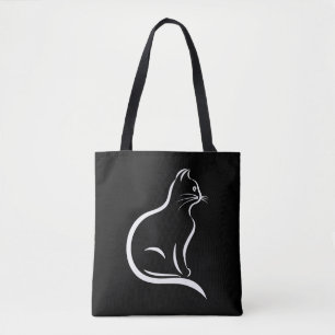 Schöne Katze zeichnend für Tierfreunde. Tasche