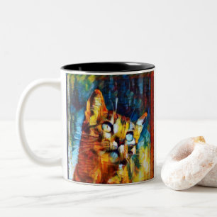 Schöne Katze Zweifarbige Tasse