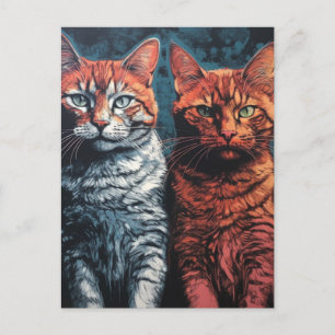 Schöne Katzen Postkarte