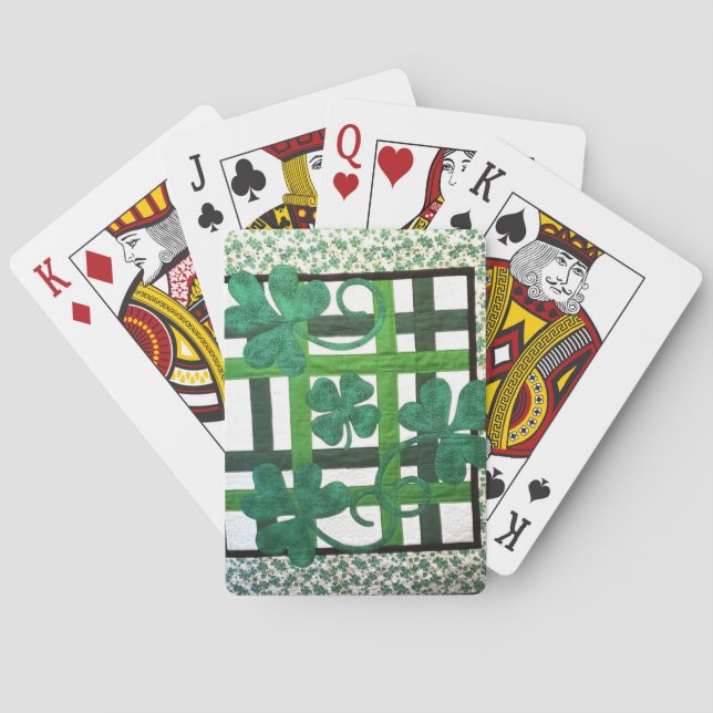 Schöne keltische Kleeblatt-Spielkarten Spielkarten (Rückseite)