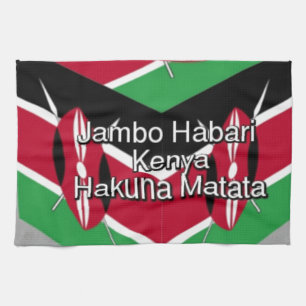 Schöne Kenyan Flag Cube mit Gruß Handtuch