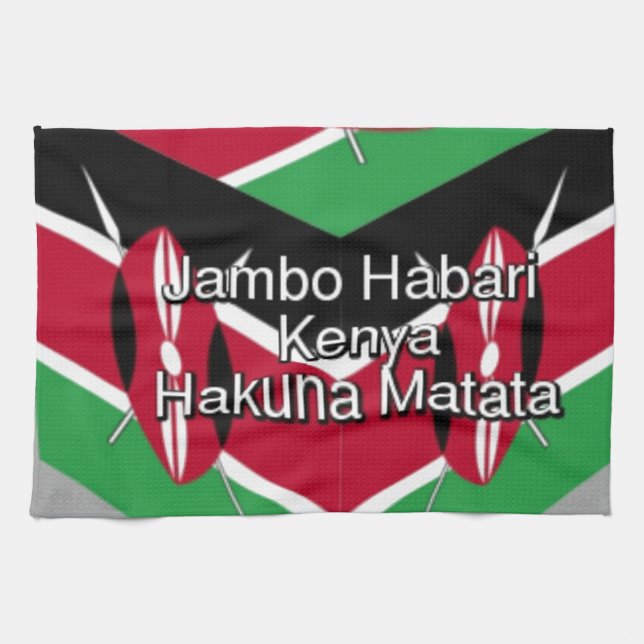 Schöne Kenyan Flag Cube mit Gruß Handtuch (Horizontal)