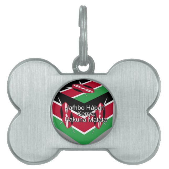 Schöne Kenyan Flag Cube mit Gruß Tiermarke (Vorderseite)